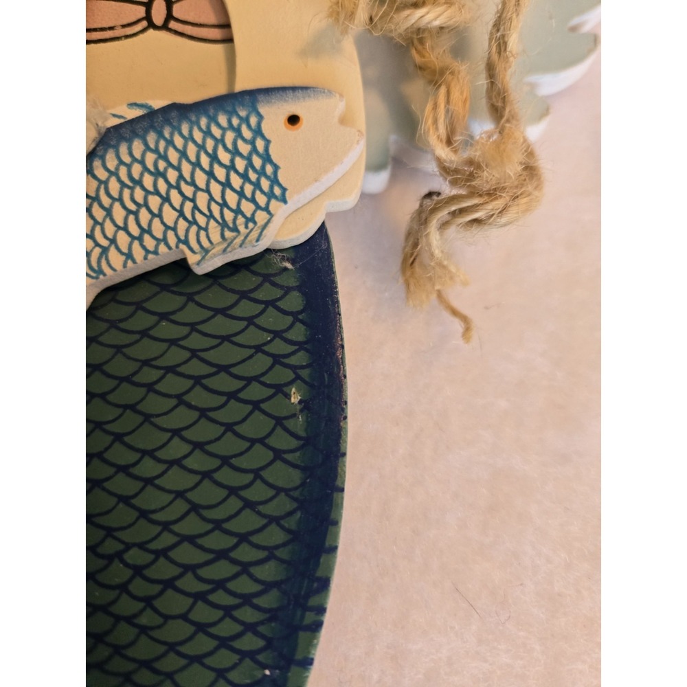 Beachcombers Teal Blue and Green Mermaid Angel Wall Plaque - Picture 5 of 8